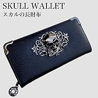 美品◎AlexanderMcQueen ラウンドファスナー 長財布 スカル 髑髏 アレキサンダーマックイーン スカル ドクロ 髑髏 長財布 ライト